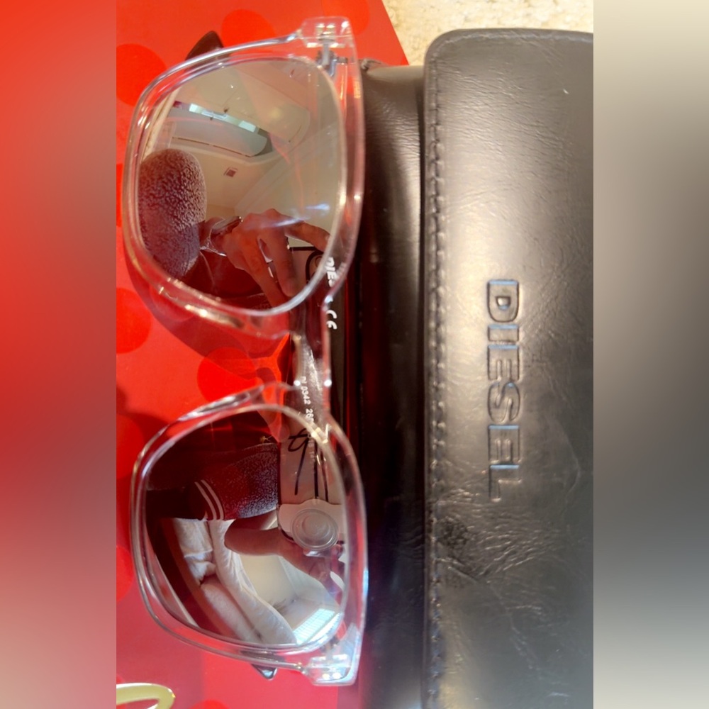 Diesel Square Transparent Sunglasses